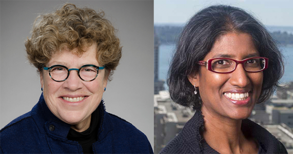 Side by Side Photo of Connie Celum and Ruanne Barnabas, CFAR Director and Co-Director, Respectively
