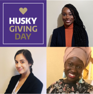 From top left: Husky Giving Day, Shadae Paul, Mame Mareme Diakhate, Sofia De Anda