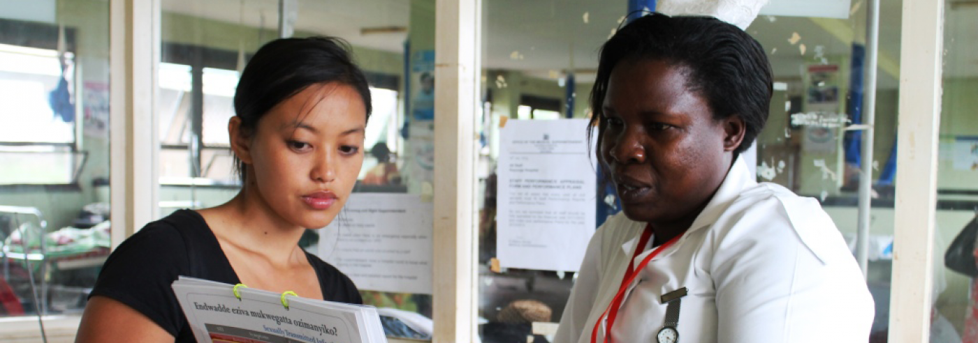Fan Lee with Nurse in Uganda