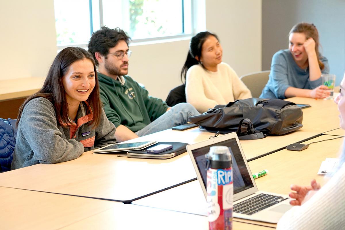 pathobiology students in class
